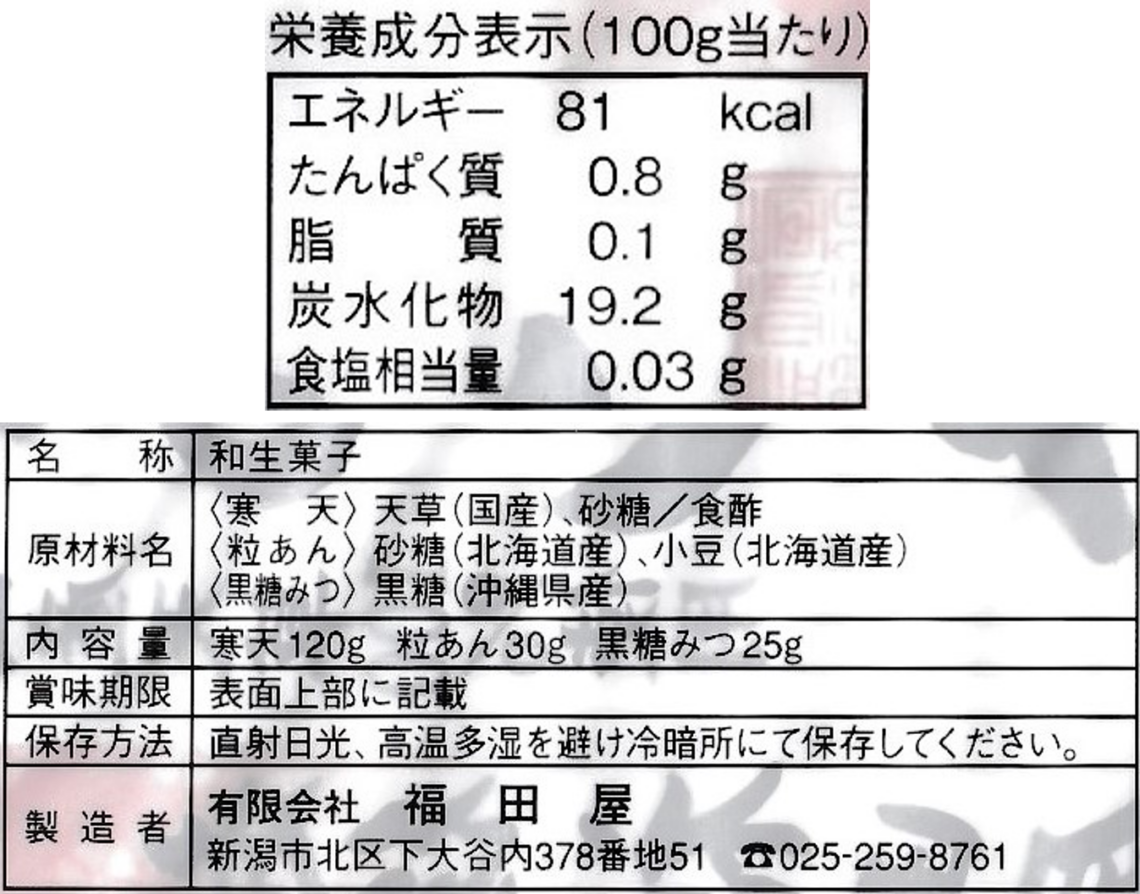 越後福田屋あんみつ