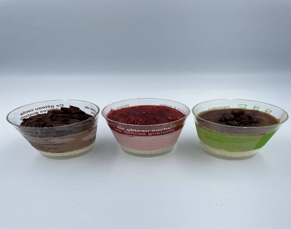お米で出来たムース（チョコ・ストロベリー・抹茶）