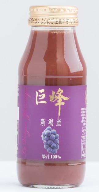 巨峰ジュース１８０ｍｌ（果汁１００％ストレートジュース）